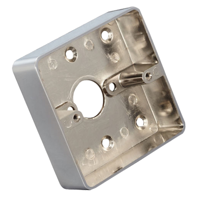 Box per pulsante - Compatibile con la selezione dei prodotti - Installazione in superficie - Realizzato in lega di zinco - Resistente e duraturo - Foro di collegamento