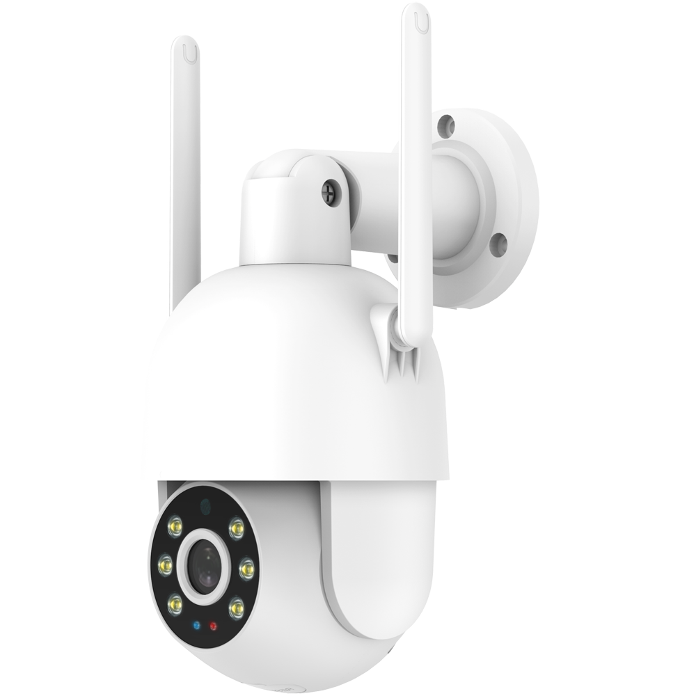 Telecamera IP 2Mpx VicoHome Wifi - Movimento PT Autotracking - H.264 / Obiettivo 3.6 mm - IR 10 m / LED bianco / Lampeggiante polizia - Audio / Sirena / Slot SD - App VicoHome e Cloud / Compatibile con Alexa