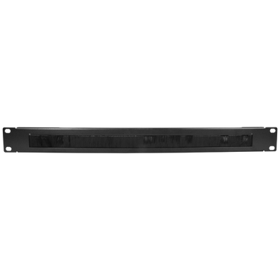 Pannello spazzola - Misura massima 1U - Adatto per rack - Robusto e resistente - Colore nero - Fabbricato in metallo