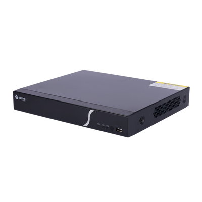 Safire Smart - Videoregistratore NVR per telecamere IP gamma B1 - 8 CH video / Compressione H.265 - Risoluzione fino a 8Mpx / Larghezza di banda 40Mbps - Uscita HDMI 4K e VGA / 1HDD - Supporta eventi VCA da telecamere IP / Funzione POS