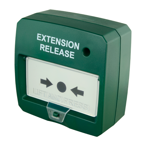 Pulsante di reset - Specifico per pannello antincendio - Estinzione manuale - Indicatore LED - Installazione in superficie - Riattivato manualmente o con chiave