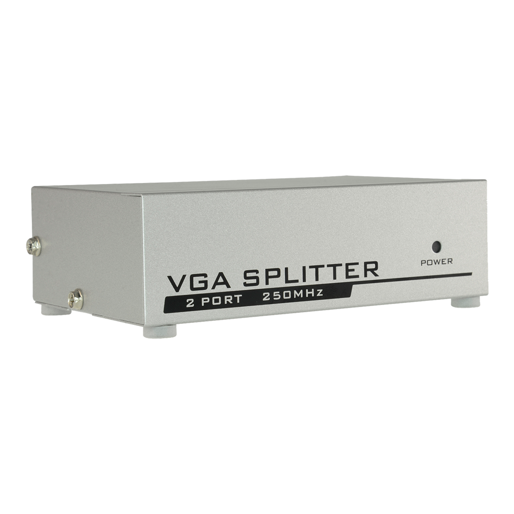Moltiplicatore di segnale VGA - 1 ingresso VGA - 2 uscite VGA - VGA, SVGA, XGA, Multisync - Distanza ai monitor: 65 metri - Alimentazione DC 5 V