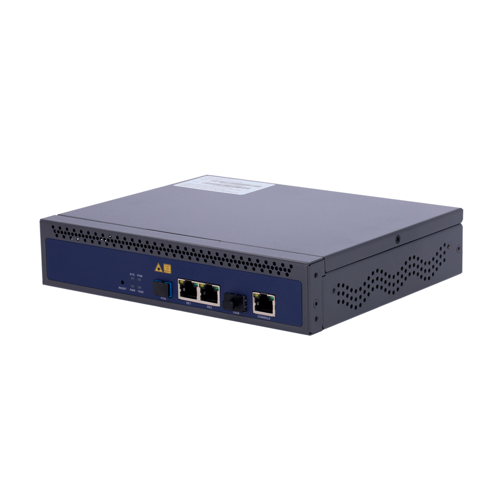 White Label OLT 1 Porta PON - Splitting fino a 128 ONT - Velocità di upload/download 1,25Gbps/2,5Gbps - Distanza di trasmissione fino a 20Km - 2 Porte RJ45 e 1 Porta SFP+ 10Gbps - Porta Console
