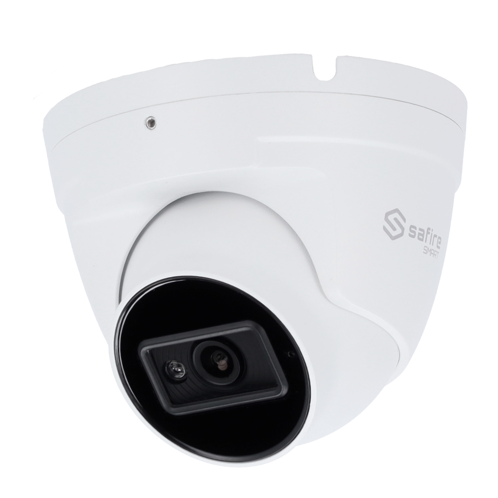 Safire Smart - Cámara IP Turret gama I1 - Resolución 8 Megapíxeles (3840x2160) - Lente de 2,8 mm | Micrófono| IR 30m - TrueSense: Detección de personas y vehículos - Resistente al agua IP67 | PoE (IEEE802.3af)