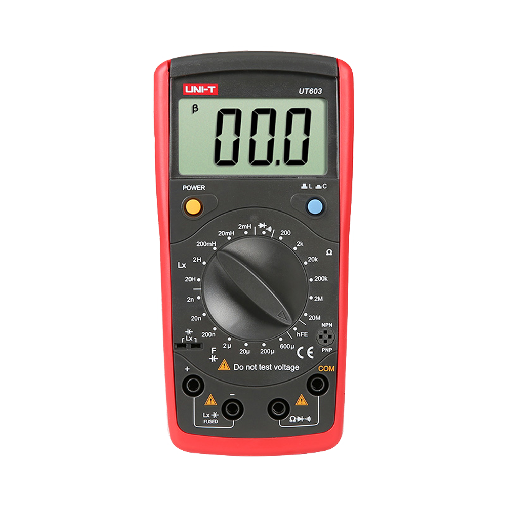 Misuratore di induttanza e capacitanza - Display LCD fino a 2000 conteggi - Resistori, condensatori e induttori - Buzzer di continuità - Ampia gamma di misure