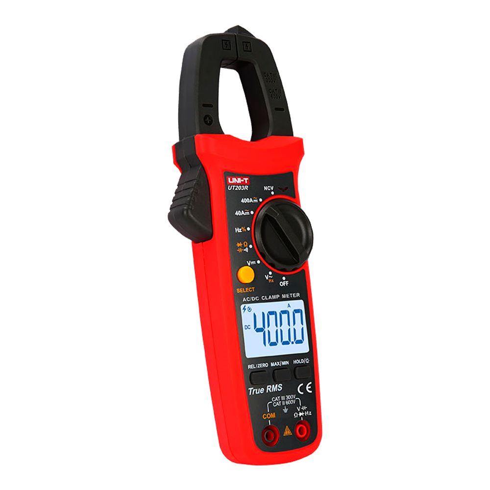 Current clamp - DC measurement up to 600V and 400A - AC measurement up to 600V and 400A - Capacitance/frequency - Auto range | Diode Test | True RMS | NVC - 28mm clamp opening