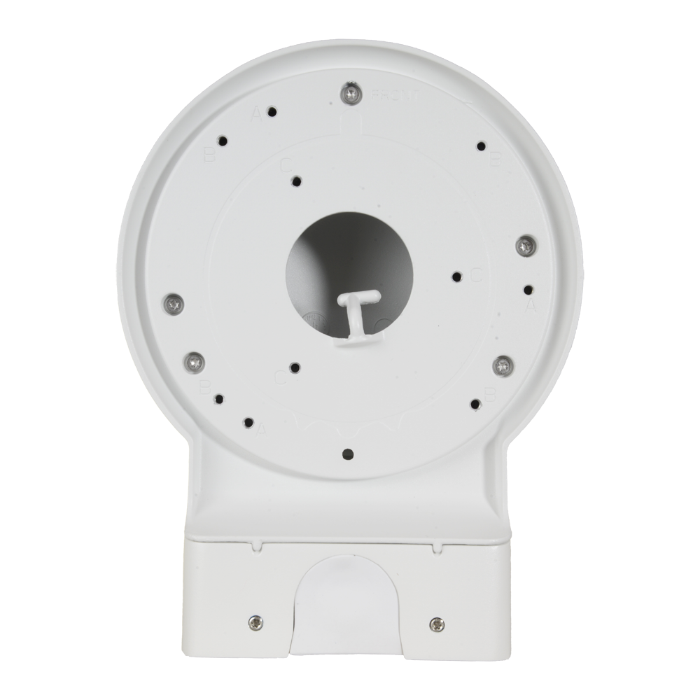 Staffa a parete - Per telecamere dome - Adatto per esterni - Colore bianco - Resistenza al carico 3 Kg - Pin cavo