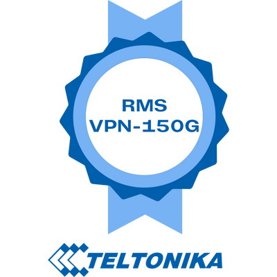Pack de 150 Gb de tráfico RMS Connect y RMS VPN - Configura y Monitorea en remoto Router Teltonika - Gestión Telnet / SFTP / SSH / HTTP / HTTPS - 1 Licencia permite gestión de 150 Gb por 10 años - Comparte entre dispositivos de una cuenta RMS - Licencia v