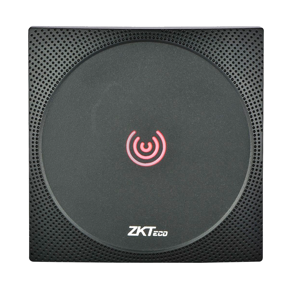 Access reader - Access via EM, MF and MF DESFire card - LED and acoustic indicator - RS485 ZKTeco | OSDP - Compatible with ZKTeco controllers - IP65 outdoor suitable
