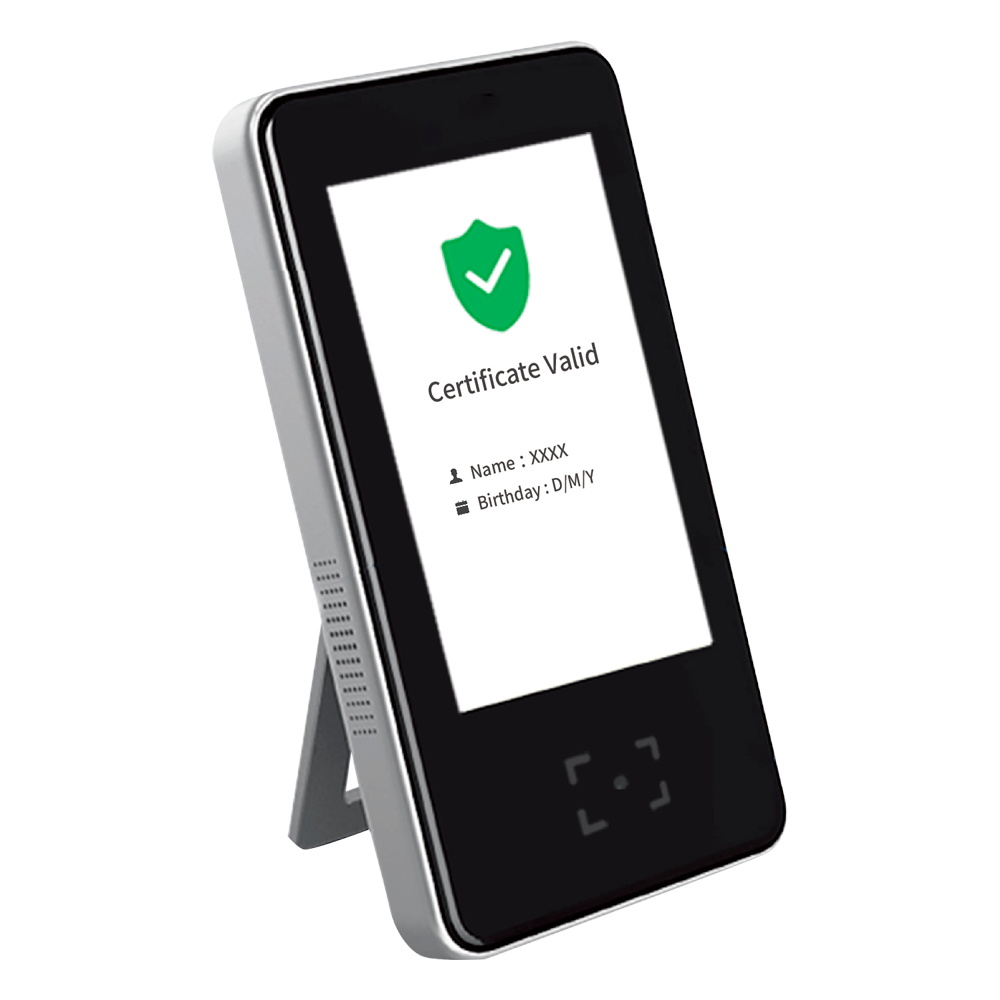 Lettore Green Pass QR | Certificato COVID EU - Connessione Ethernet e WiFi | Multilingue - Verifica tutti i tipi di certificazione Covid - Autenticazione con i Server dei paesi dell' Unione Europea - Plug&Play | Installazione a parete o su superficie