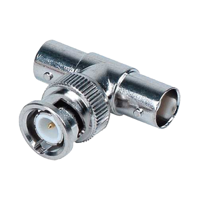 Connettore SAFIRE tipo "T" - BNC maschio - 2 BNC femmina - 30 mm (Fo) - 10 mm (An) - 10 g