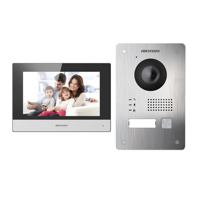 Kit de videoportero - Tecnología 2 hilos con TCP/IP & WiFi - Placa y monitor | Permite más de un monitor - Firmware de fácil configuración sin red - App móvil con P2P - Montaje sobre superficie o encastrado