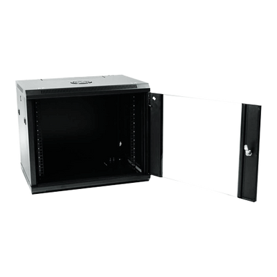 Armadio rack a parete - Fino a 9U rack da 19" - Fino a 100 Kg di carico - Con ventilazione e passacavi - Profondità 600 mm - Non assemblato