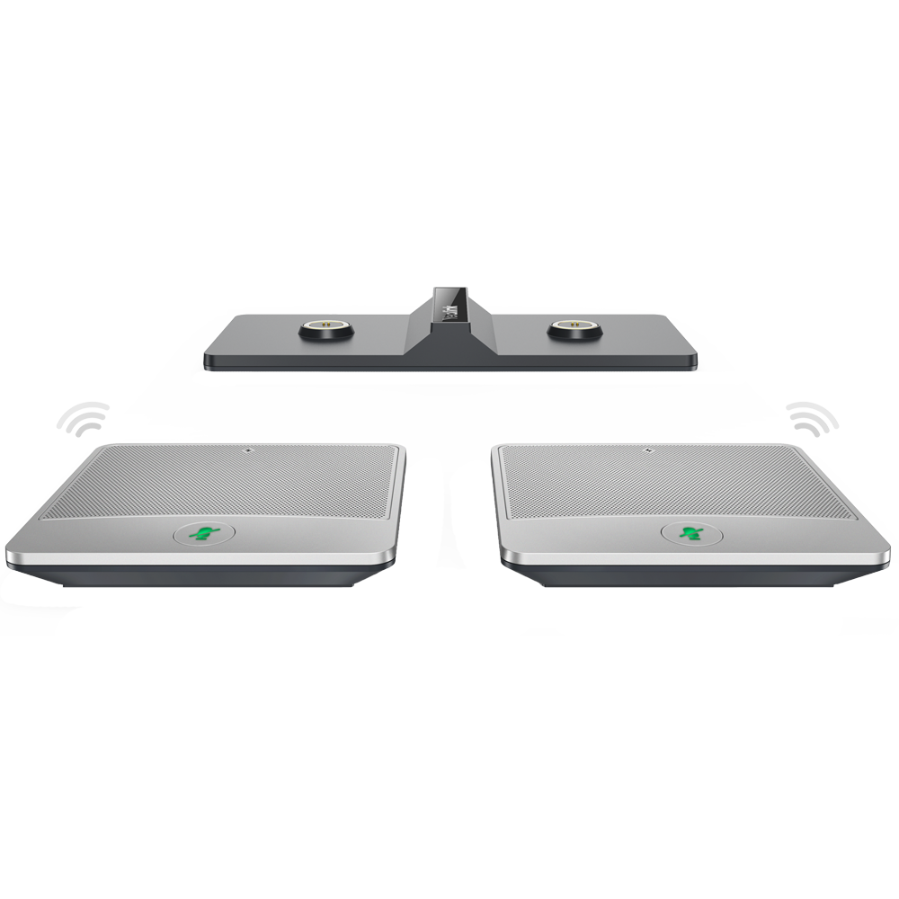 Micrófono inalámbrico - Rango de captación 3m y 360º - Rango de frecuencias 100Hz -7 KHz - Boton de Mute con indicador LED
