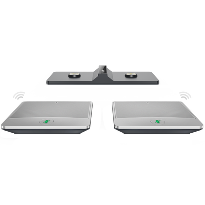 Micrófono inalámbrico - Alcance de captación 3m y 360º - Rango de frecuencia 100Hz -7 KHz - Botón de silencio con indicador LED