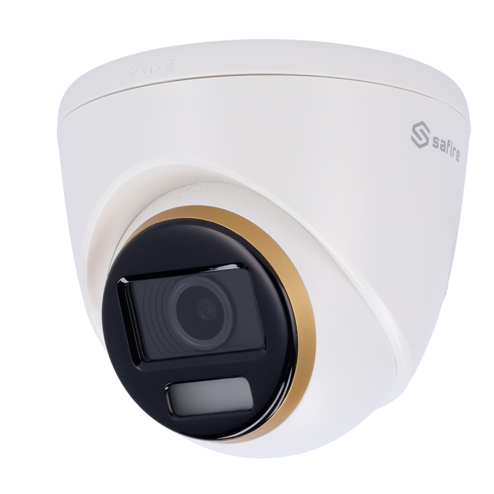 Safire Telecamera Turret Gamma ULTRA - Uscita HDTVI - 8Mpx CMOS Night Color - Lente 2.8 mm White Light portata 40m - WDR (130 dB) | 3D DNR - Waterproof IP67 | PoC.at