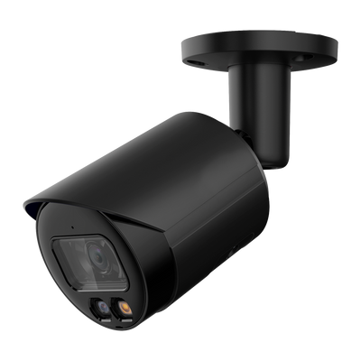 Telecamera Bullet IP 4 Megapixel BLACK - 1/3” Progressive Scan CMOS - Compressione H.265+/H.265/H.264+/H.264 - Obiettivo 2.8 mm / LED Portata 30 m - WDR | Microfono integrato - Funzioni Intelligenti