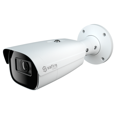 Safire Smart - Cámara Bullet IP gama LPR - Resolución 4 Megapíxel (2592x1520) - Lente Motorizada 8-32 mm | Audio | IR 100m - Reconocimiento de matrículas / Gestión de listas - Impermeabilidad IP67 | PoE (IEEE802.3af) |Alarma