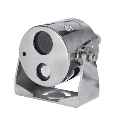 Telecamera IP Explosion Proof 4 Mp - 1/3" Progressive Scan CMOS - Lente motorizzata 4.0 mm - IR LEDs portata 30 m - Alloggiamento in acciaio inox 304 resistente alla corrosione - Impermeabilità IP68