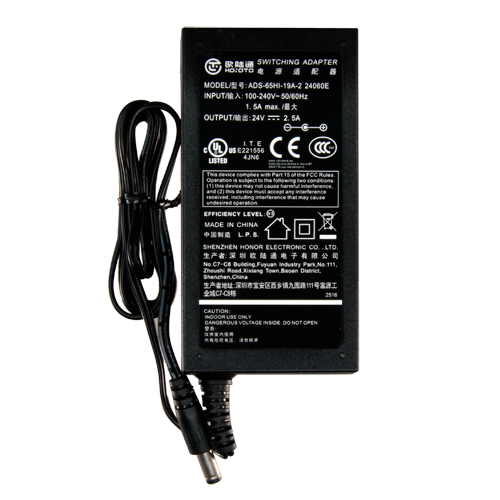 Alimentatore elettronico - 24 V / 2500 mA - Dimensioni ridotte - 110 (Al) x 55 (La) x 30 (Lu) mm - 220 g - Stabilizzato