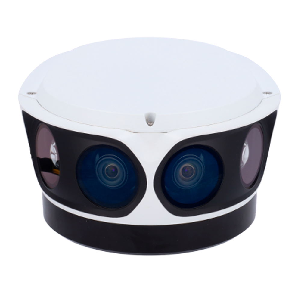 Telecamera IP panoramica 12 Megapixel (4096x1800) - Gamma Pro - 1/1.8" Progressive Scan CMOS - Ottica 4.2 mm | 4 Ottiche - IR 50 m | Allarmi - Interface WEB, CMS, Smartphone e NVR