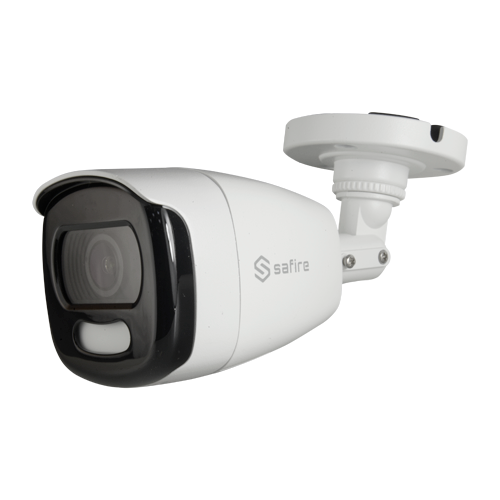 Cámara Bullet Safire Serie ULTRA - Salida 4 en 1 - 5 Mpx CMOS Alto Rendimiento Color Nocturno - Lente 3,6 mm | Luz Blanca Alcance 20 m - WDR | 3D DNR | F1.0 - Resistente al agua IP67