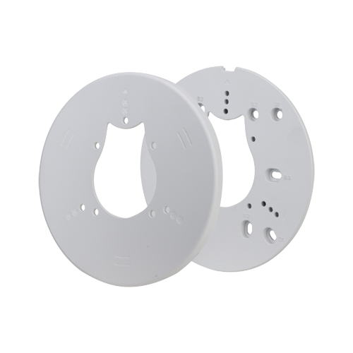 Adaptador para caja de conexiones - Apto para una o dos bandas - Fabricado en aleación de aluminio y ABS - 8,5 (H) x 160 (Ø) mm - Pasador hueco