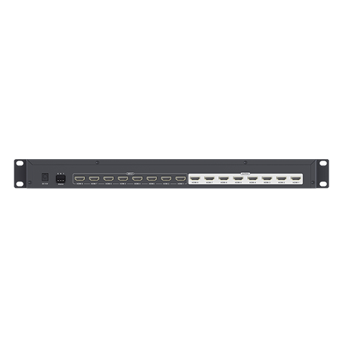 Moltiplicatore di segnale HDMI - 8 entrate HDMI - 8 uscite HDMI - Fino a 4K (entrata e uscita) - Consente il controllo remoto - Alimentazione DC 12 V