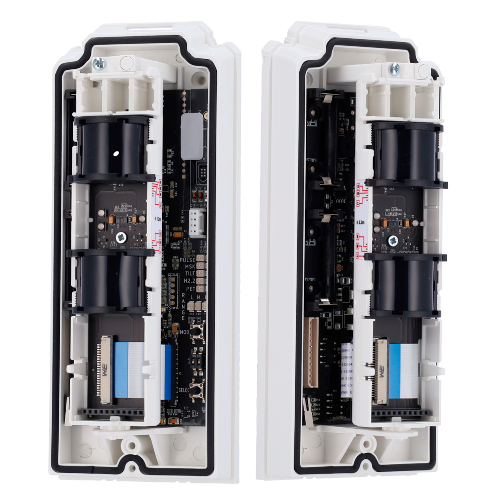 Rilevatore da esterno Duevi a basso consumo - Compatibile con Ajax Transmitter (incluso) - Doppio PIR / Rilevazione 15 m - Antimasking / Immune ad animali domestici - Alimentazione fornita dal Transmitter - Uso esterno IP54 / Antivandalo IK10