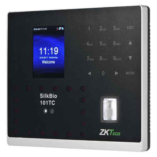 Presence and Access Control - SilkID Fingerprints, Facial Recognition, EM Card and Keyboard - 2000 faces / 3000 fingerprints / 100,000 logs - TCP/IP and USB - Presence control mode management - ZkTime SmallBusiness | ZkTime Enterprise