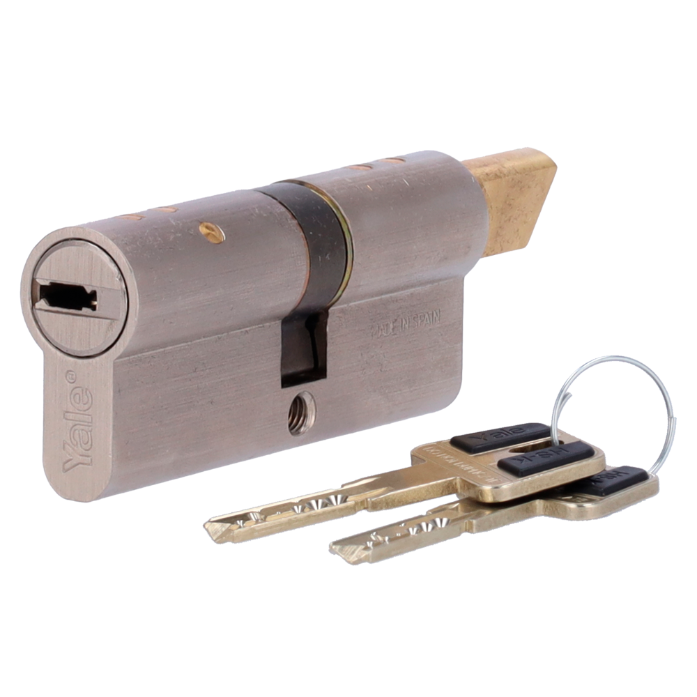 Cilindro a doppia frizione di alta sicurezza - Antibumping, antipicking, antiperforazione e antieffrazione - Adatto per YALE-LINUS-L2 - Sistema di 7 pistoncini e 2 sensori - Dimensioni 35 x 40 mm - Include 2 chiavi fisiche
