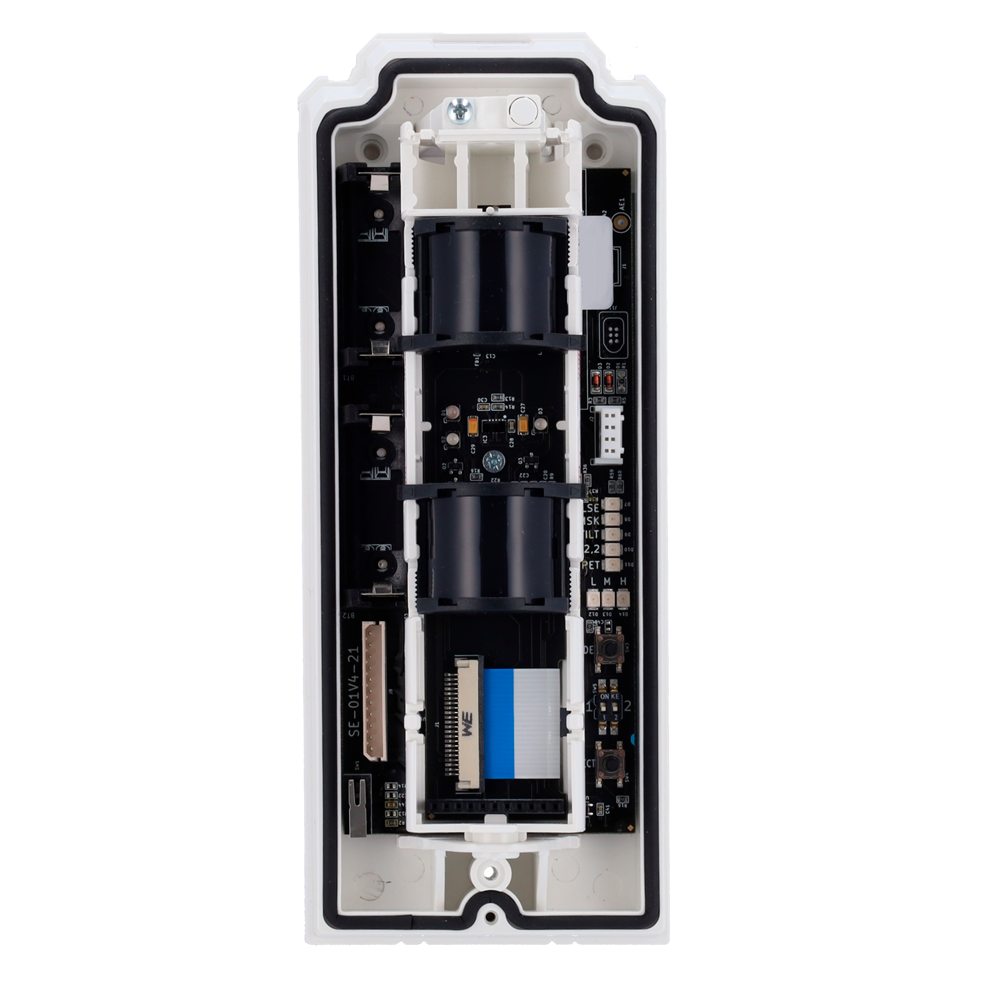 Rilevatore da esterno Duevi a basso consumo - Compatibile con Ajax Transmitter (incluso) - Doppio PIR e microonde (24 GHz) - Rilevamento 15 m / Antimasking / Pet immunity - Alimentazione fornita dal Transmitter - Uso esterno IP54 / Antivandalo IK10