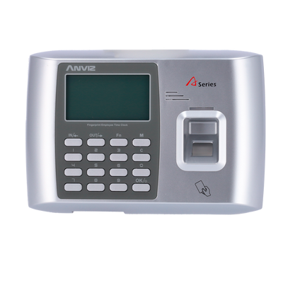 Terminal di Controllo Presenze ANVIZ - Impronte digitali, schede RFID e tastiera - 2000 registrazioni / 50.000 registri - TCP/IP, USB, WiFi, relé per sirena - 8 Modi di Controllo presenze - Software CrossChex gratuito - Innowatt