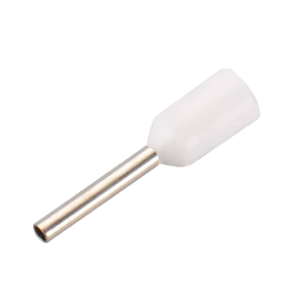 Punteras huecas - Para cables de 0.5mm² - 200 Unidades - Color blanco -