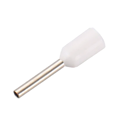 Punteras huecas - Para cables de 0.5mm²  - 200 Unidades  - Color blanco -