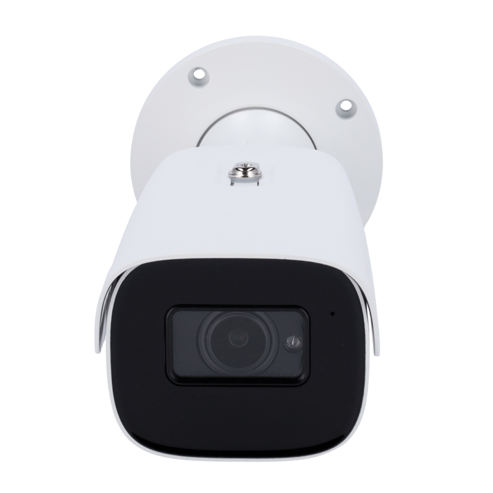 Safire Smart - Cámara Bullet IP avanzada gama I1 - Resolución 4 Megapíxeles (2592x1520) - Lente motorizada 7-22 mm | Audio | IR 100 m - IA avanzada: perímetro, rostro, conteo, metadatos - Resistente al agua IP67 | PoE (IEEE802.3af) |Alarma