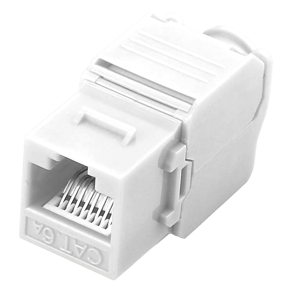Connettore per cavi UTP - Connettore uscita RJ45 - Compatibile UTP categoria 6A - Facile installazione senza necessità di strumenti - Poche perdite