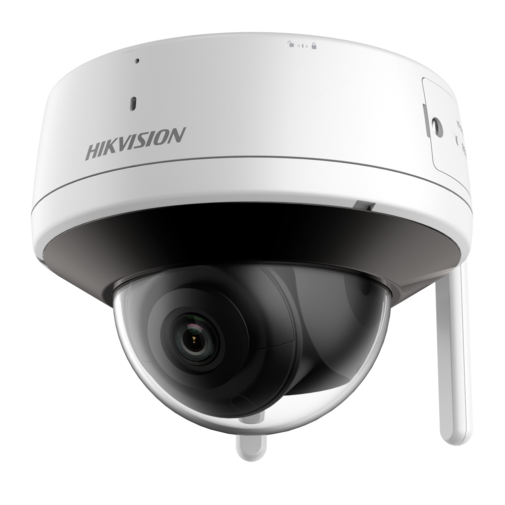 Hikvision - Telecamera Dome IP gamma Wi-Fi - Risoluzione 4 Megapixel (2560x1440) - Ottica 2.8 mm | Wi-Fi IEEE802.11b/g/n - Portata IR 30 m | Microfono e altoparlante integrati - Slot per scheda MicroSD fino a 256 GB