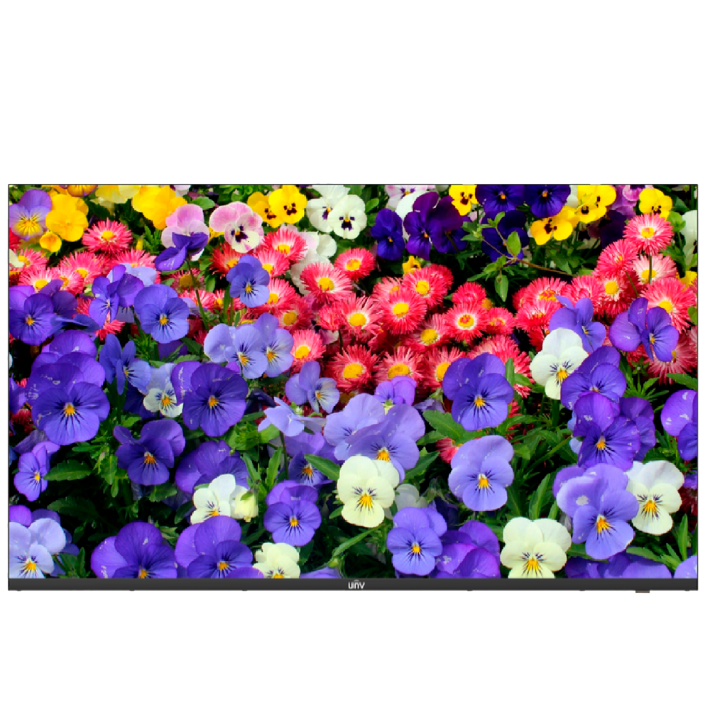 Monitor Univew LED 43" UHD - Diseñado para videovigilancia 24/7 - Resolución 4K (3840x2160) - HDMI, DP y Audio - Altavoces integrados - Bajo consumo