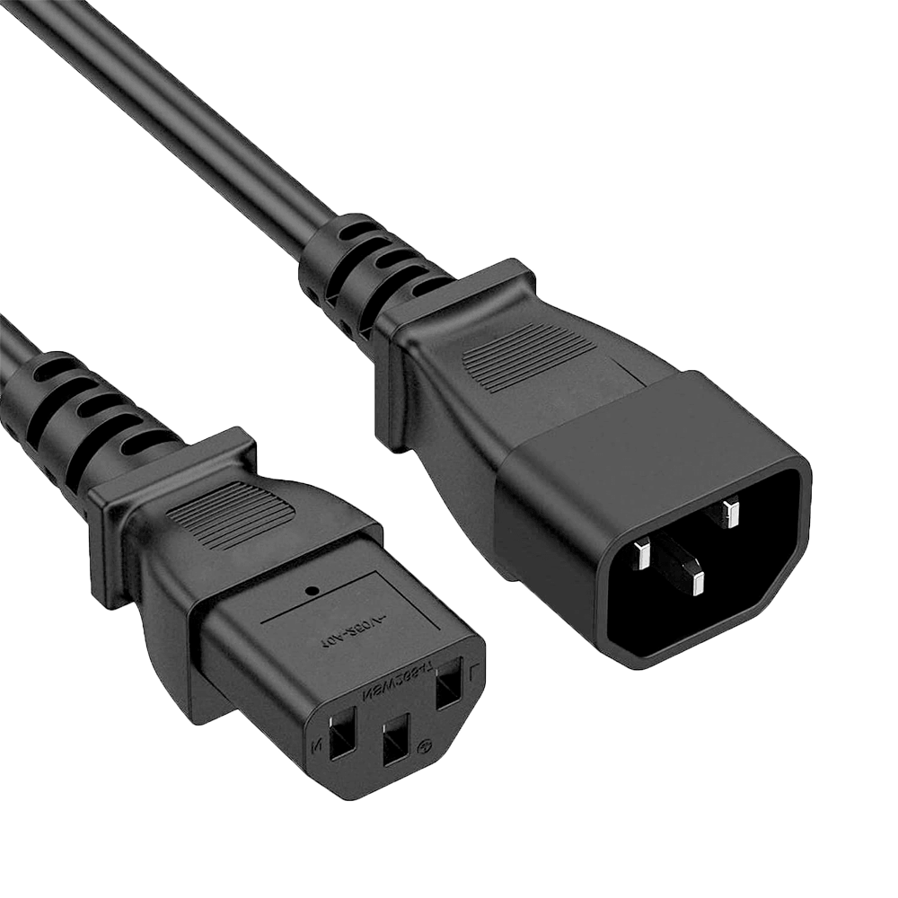 Cable de alimentacion - Para CPU - Conector C13 a  C14 - 250VAC / 10A - 200cm de largo