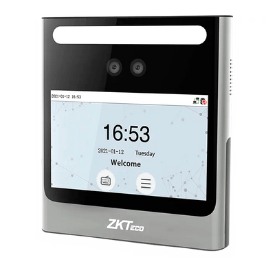 Control de acceso - Reconocimiento facial, PIN y tarjeta EM - Pantalla táctil TFT de 4,3" - 500 rostros | 150.000 registros - TCP/IP y USB - Software ZKBioAccess 5 puertos incluido
