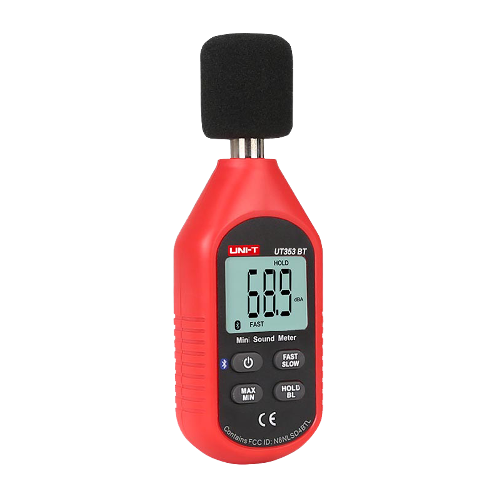 Misuratore di livello sonoro - Cattura il rumore fino a 130 dB con risposta rapida - Display LCD retroilluminato - Connettività tramite Bluetooth e APP - Design ergonomico, leggero con interfaccia intuitiva - Spegnimento automatico