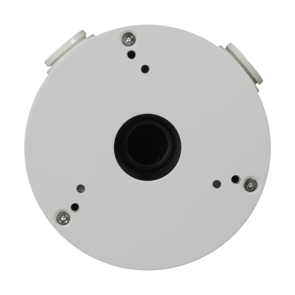 Caja de conexiones - Para cámaras domo - Instalación en techo o pared - Pasador de cable - Color blanco