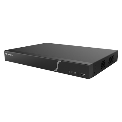 Safire Smart - Grabador NVR para cámaras IP gama B2 - 32CH vídeo / Compresión H.265S / 2HDD - Resolución hasta 12Mpx / Ancho de banda 192Mbps - 2 HDMI y VGA / Dewarping Fisheye - Reconocimiento facial, Metadatos de vídeo