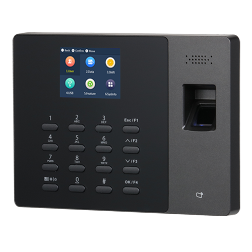 Controllo Presenza - Impronte digitali, Scheda MF e tastiera - 2.000 registrazioni / 100.000 registri - TCP/IP e USB - Indicazioni vocali - Compatibile con software SmartPSS