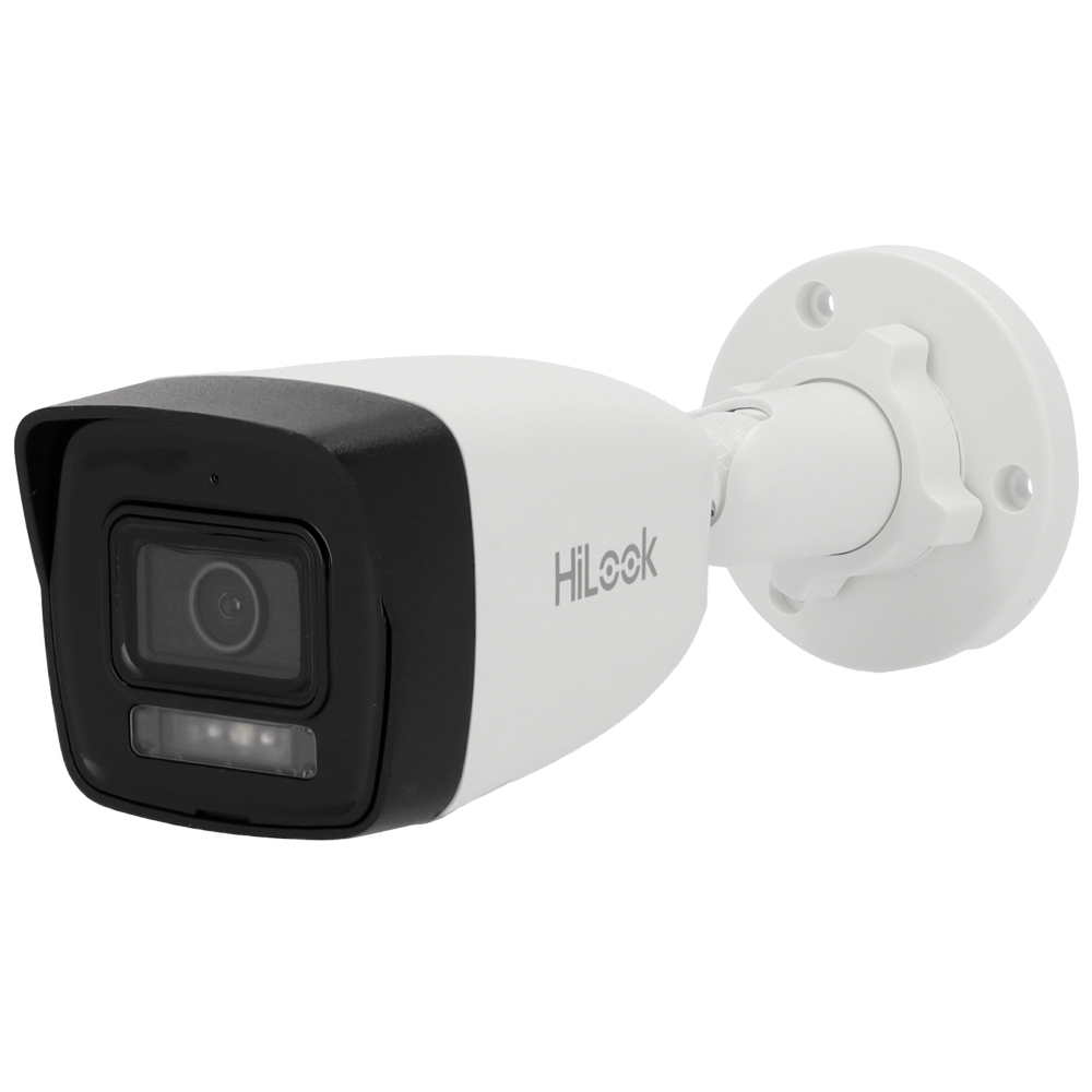 HiLook - Telecamera Bullet IP - Risoluzione 4 Megapixel (2560x1440) - Ottica 2.8 mm | Microfono integrato - Luce ibrida 30 m | PoE IEEE802.3af - Rilevamento del movimento 2.0 | IP67