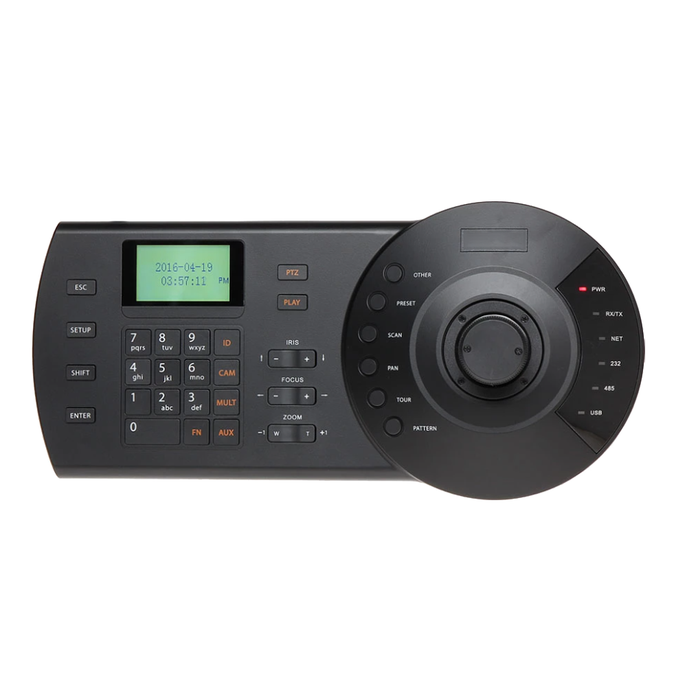 Tastiera di controllo IP X-Security - Schermo LCD - Collegamento RS485 / RS422 / RJ45 / RS232 - Joystick 3 assi