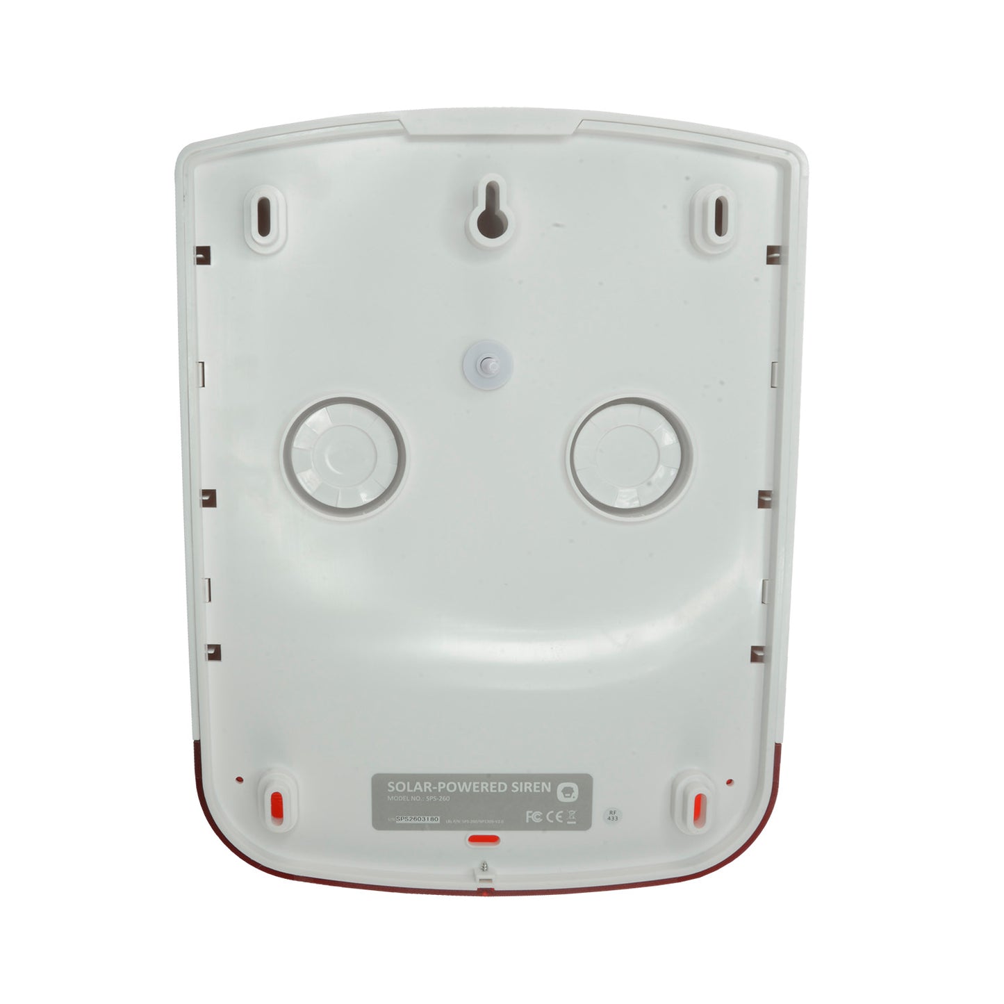 Sirena solare per esterni - Wireless - Antenna interna - Potenza 110 dB - Adatta per uso in esterni - Alimentazione pannello solare