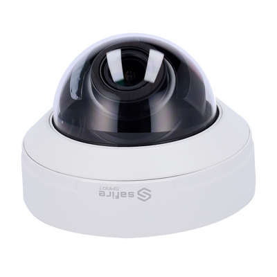 Safire Smart - Cámara Domo IP avanzada gama I1 - Resolución 8 Megapíxeles (3840x2160) - Lente motorizada 2,8-12 mm | Micrófono | IR 50m - IA avanzada: personas, vehículos y vehículos de dos ruedas - Resistente al agua IP67 | PoE (IEEE802.3af) |Alarma
