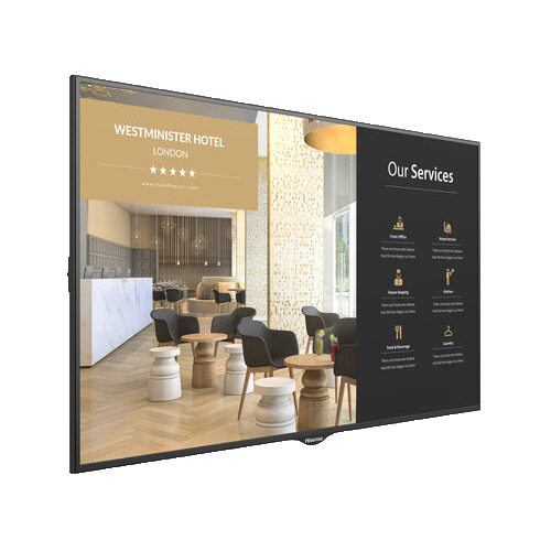 Monitor HISENSE DLED 4K 86" | Serie M - Valido per soluzioni Digital Signage - Risoluzione 3840x2160 - Ingresso HDMI, DVI, VGA, DP, USB, RS232 - Angolo di visione di 178° - Audio | Altoparlanti integrati